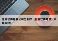 北京软件开发公司怎么样（北京软件开发公司哪家好）